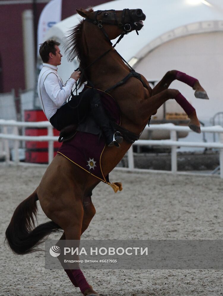 Выступление команды Кремлевской школы верховой езды